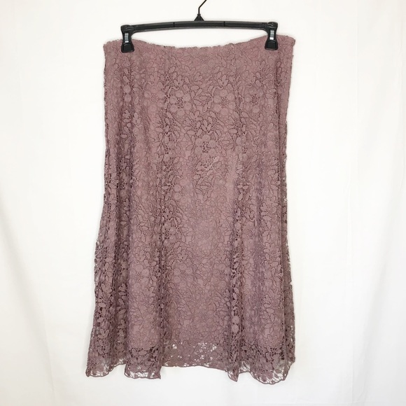 🥂SOLD🥂GARNET HILL Spiced Plum Lace Skirt - Picture 5 of 8